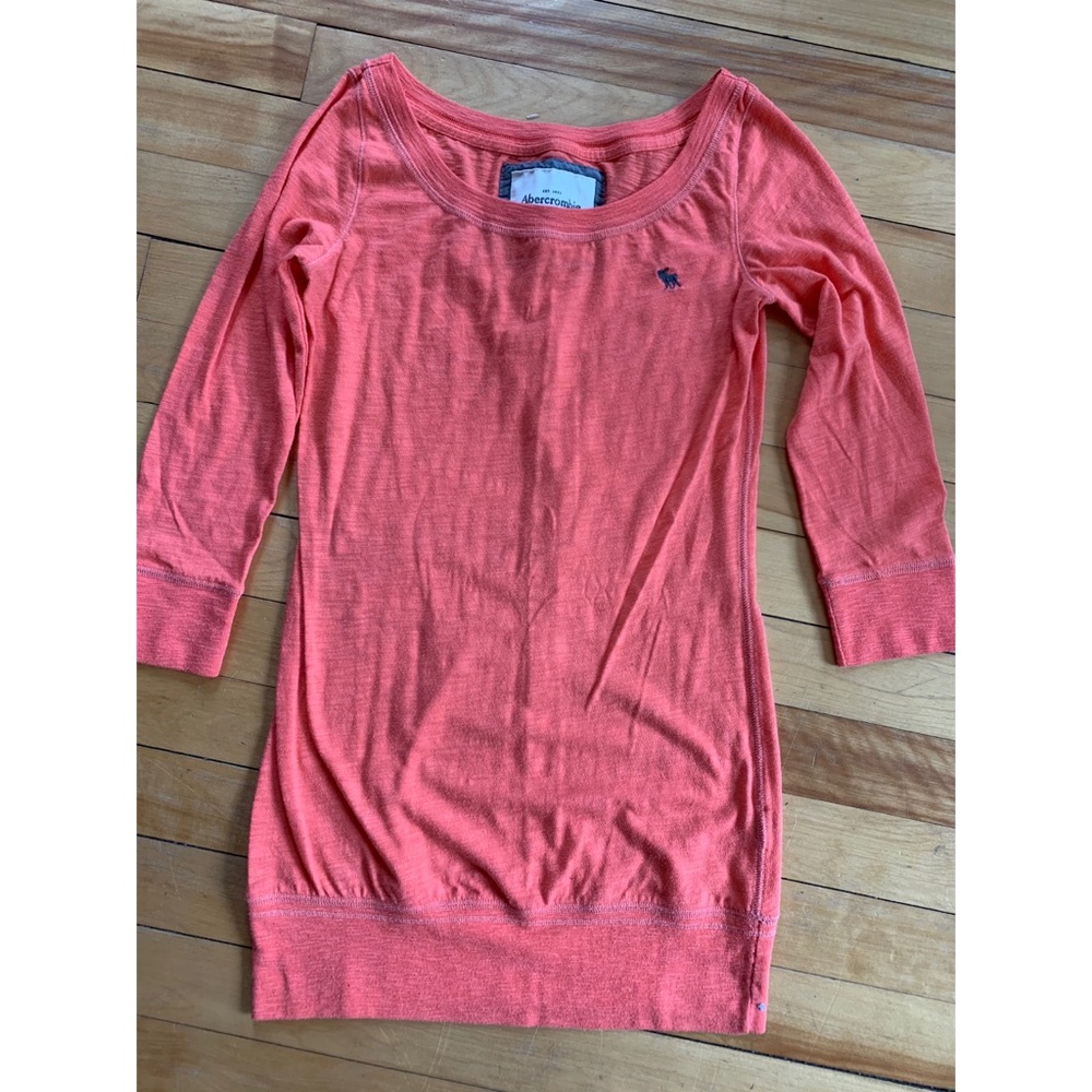 Abercrombie & Fitch Women's Coral Scoop-Neck Dress